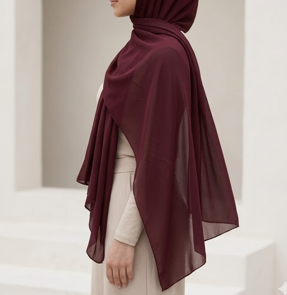Teal Solid Georgette Hijab Scarf – Multicolor Canada