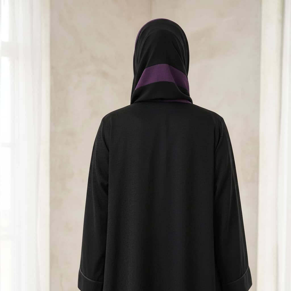 Classic Lapel Open-Front Abaya – Premium Modest Fashion Canada Abaya North Abaya 