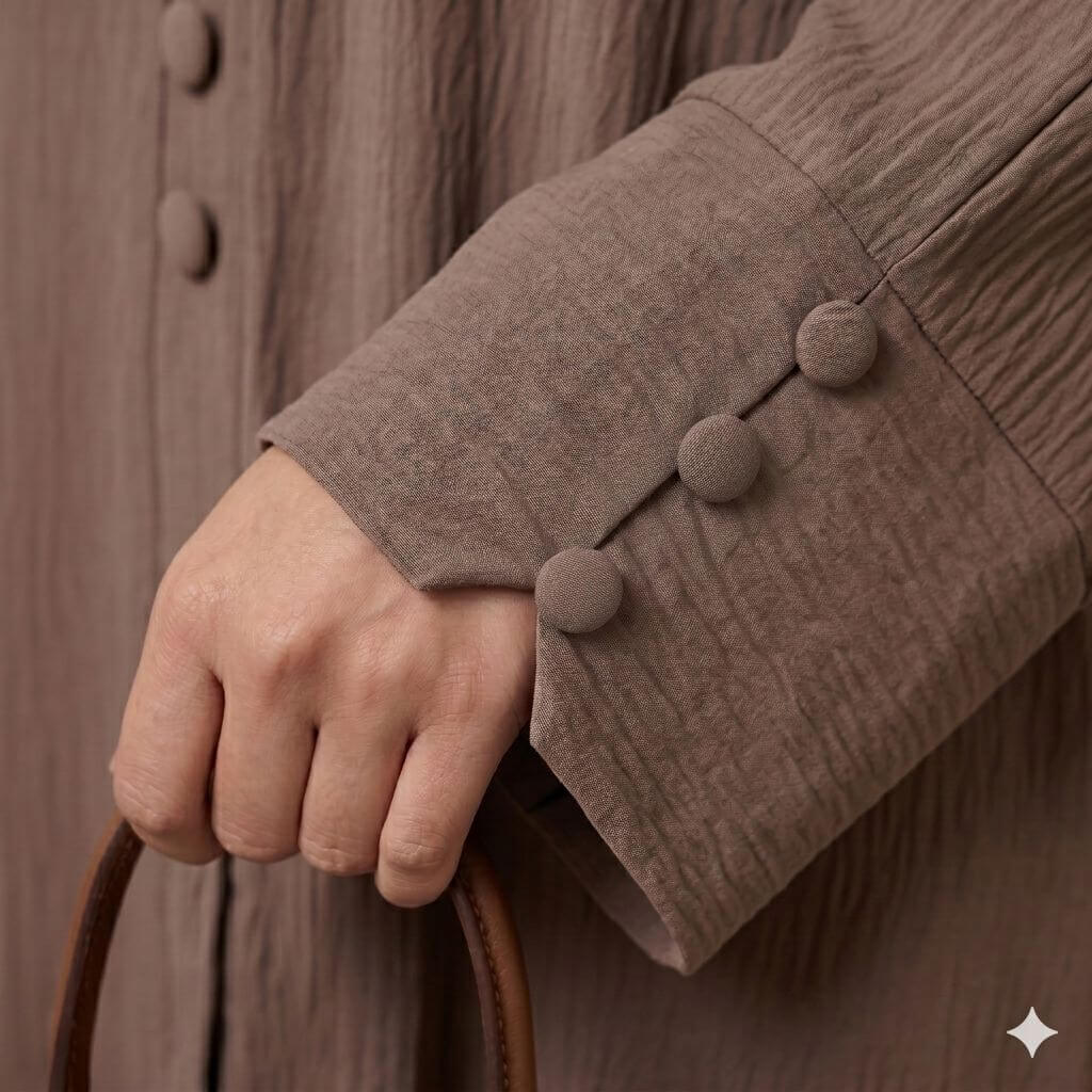 Georgette Button-Front Abaya – Casual Modest Fashion Canada Abaya North Abaya 