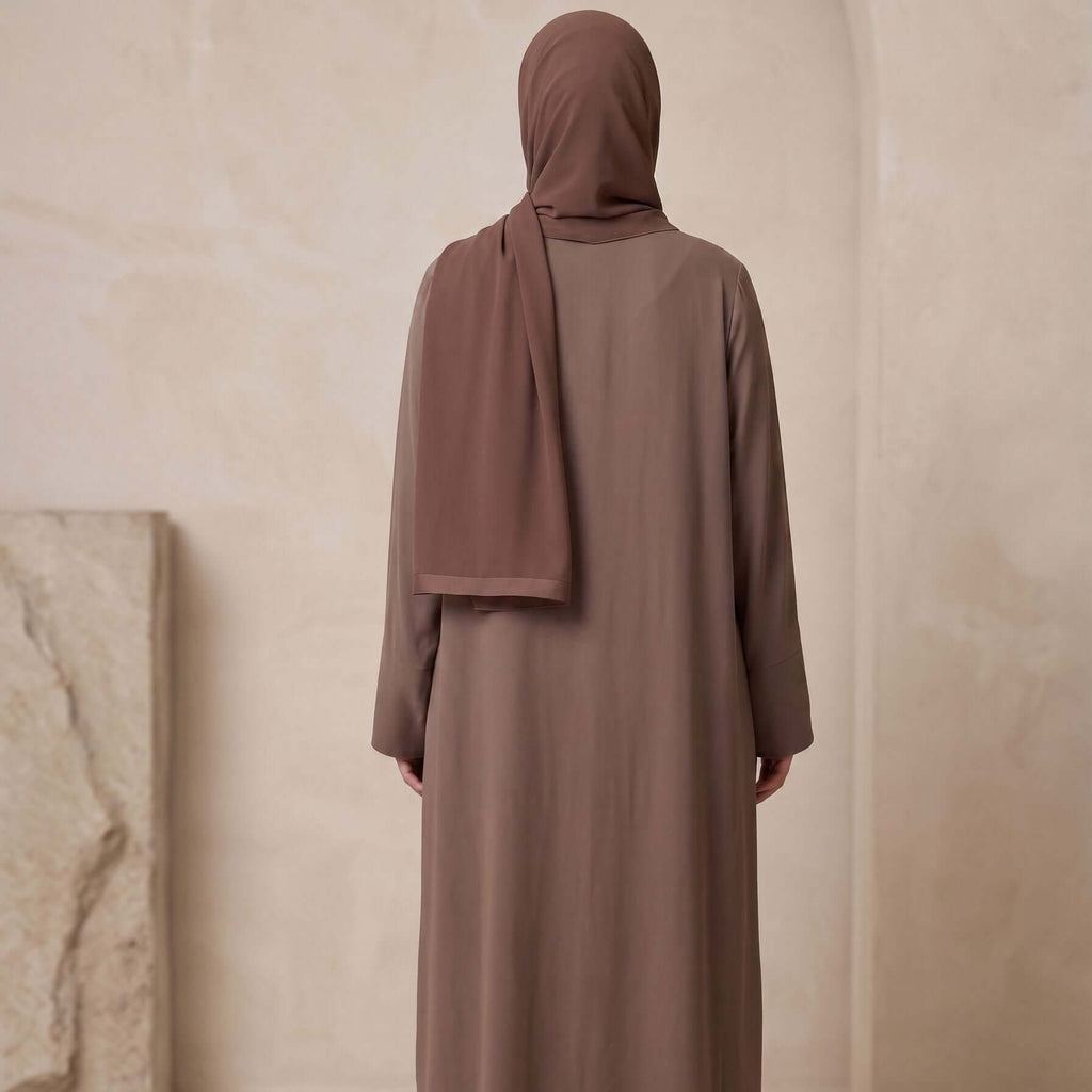 Georgette Button-Front Abaya – Casual Modest Fashion Canada Abaya North Abaya 