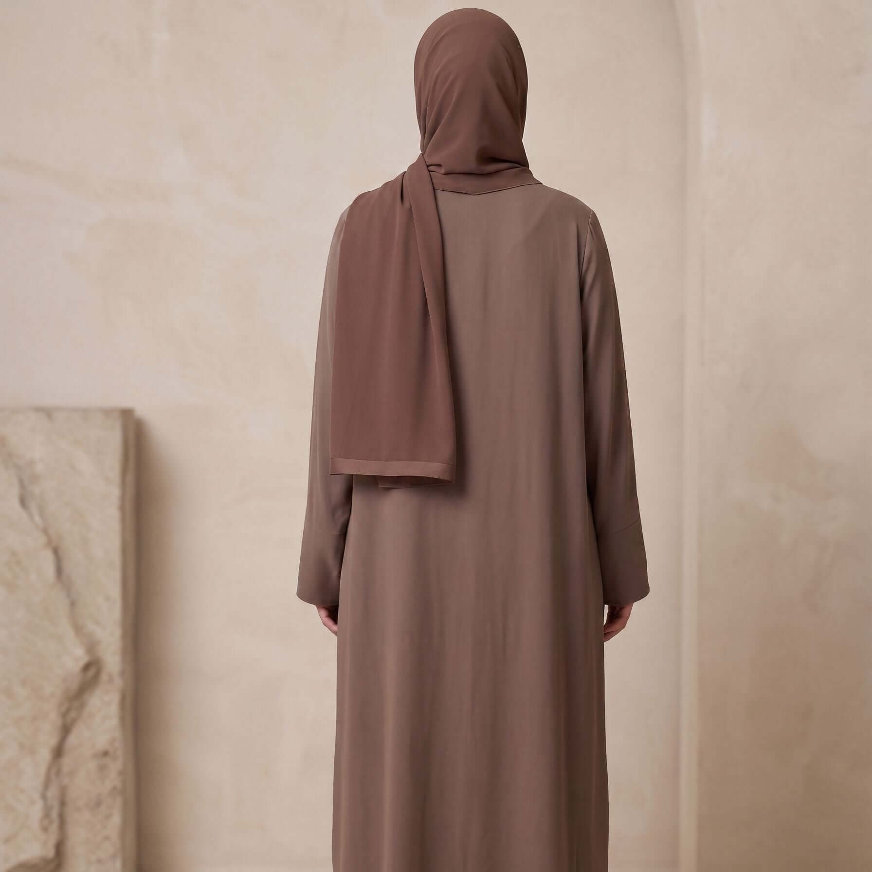 Georgette Button-Front Abaya – Casual Modest Fashion Canada Abaya North Abaya 