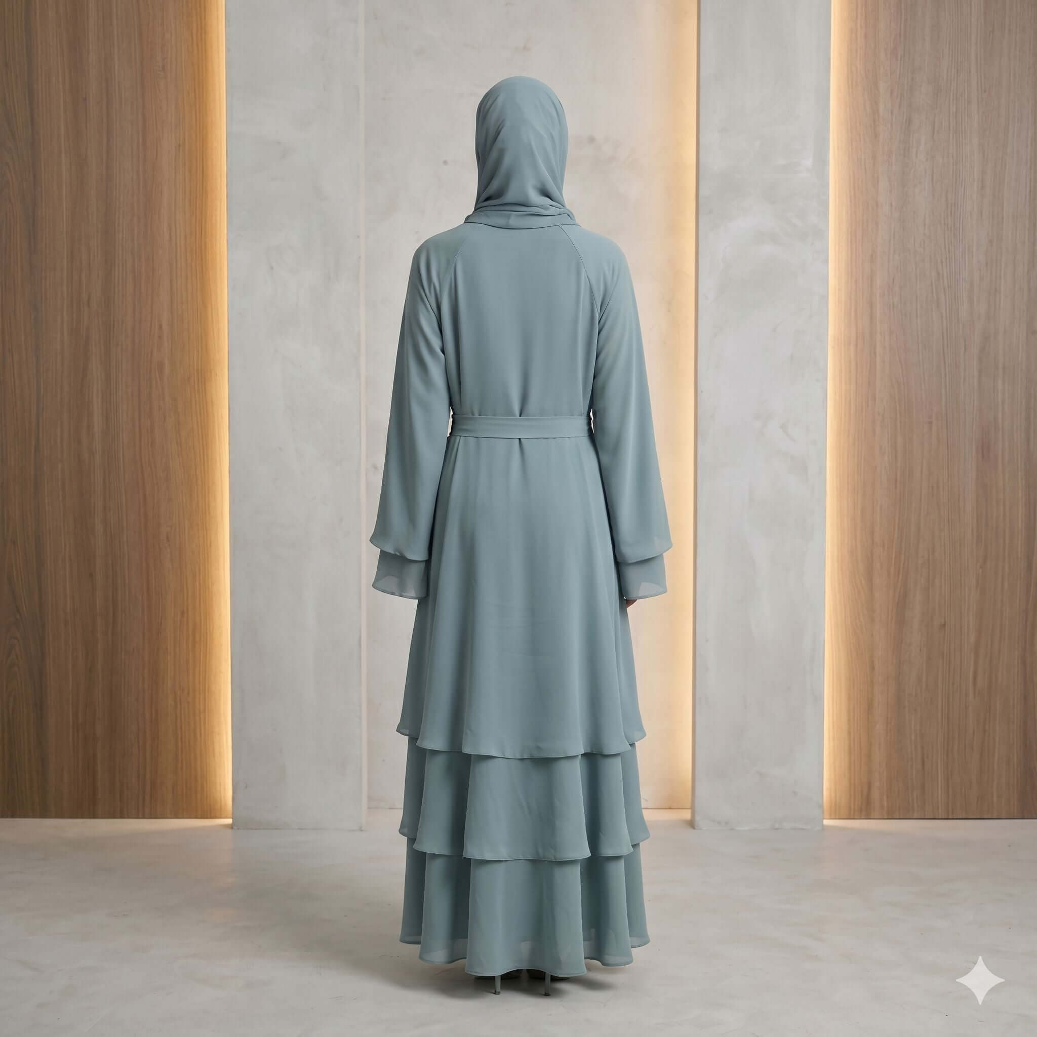 Layered Ruffle Frock Abaya – Modern Modest Fashion Canada Abaya North Abaya 
