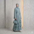 Layered Ruffle Frock Abaya – Modern Modest Fashion Canada Abaya North Abaya Torquoise S 