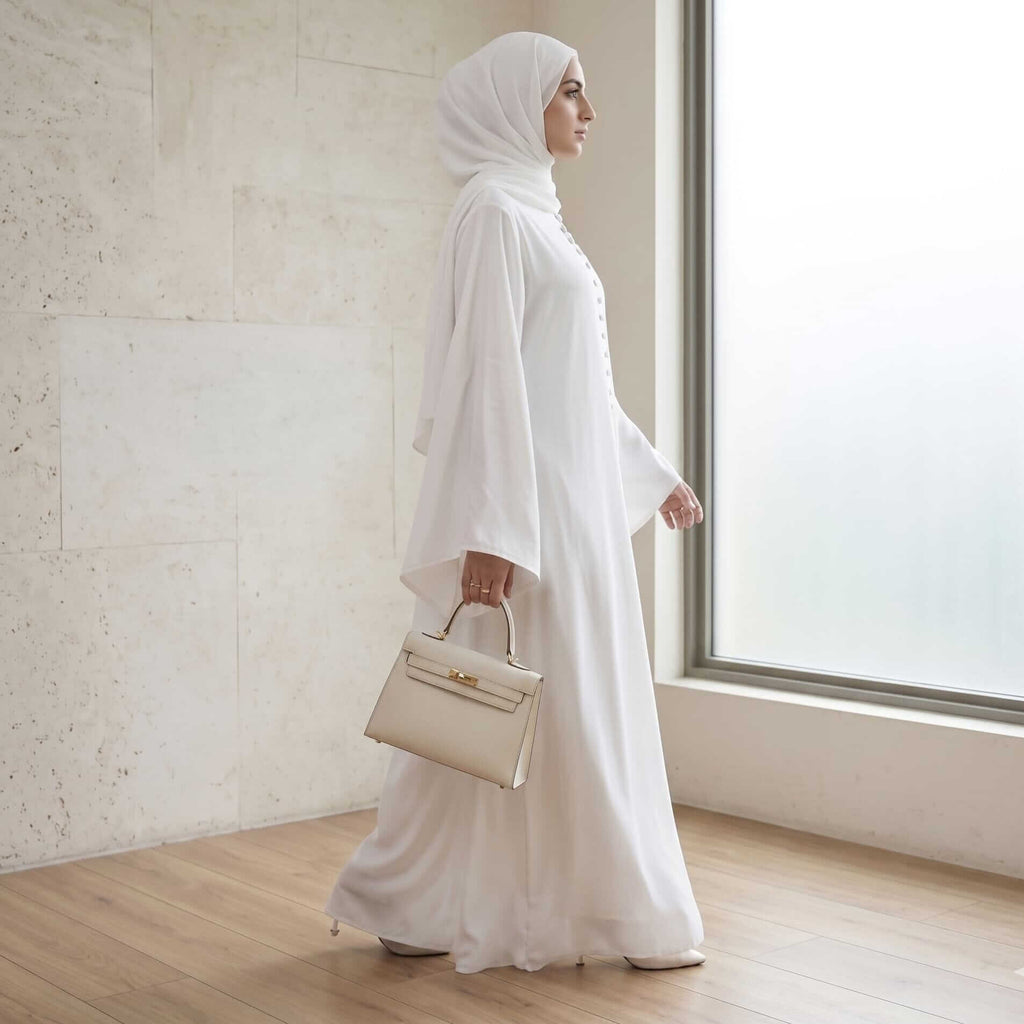 Minimalist Button-Front Abaya – Affordable Modest Fashion Canada Abaya North Abaya 