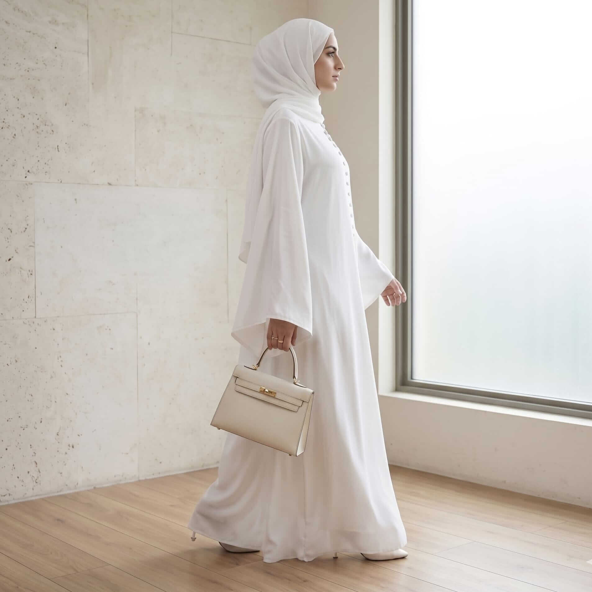 Minimalist Button-Front Abaya – Affordable Modest Fashion Canada Abaya North Abaya 