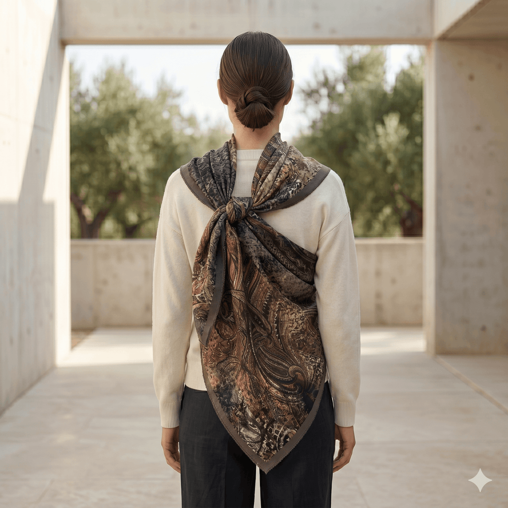 Turkish Printed Chiffon Scarf – Luxury Bordered Hijab | North Abaya