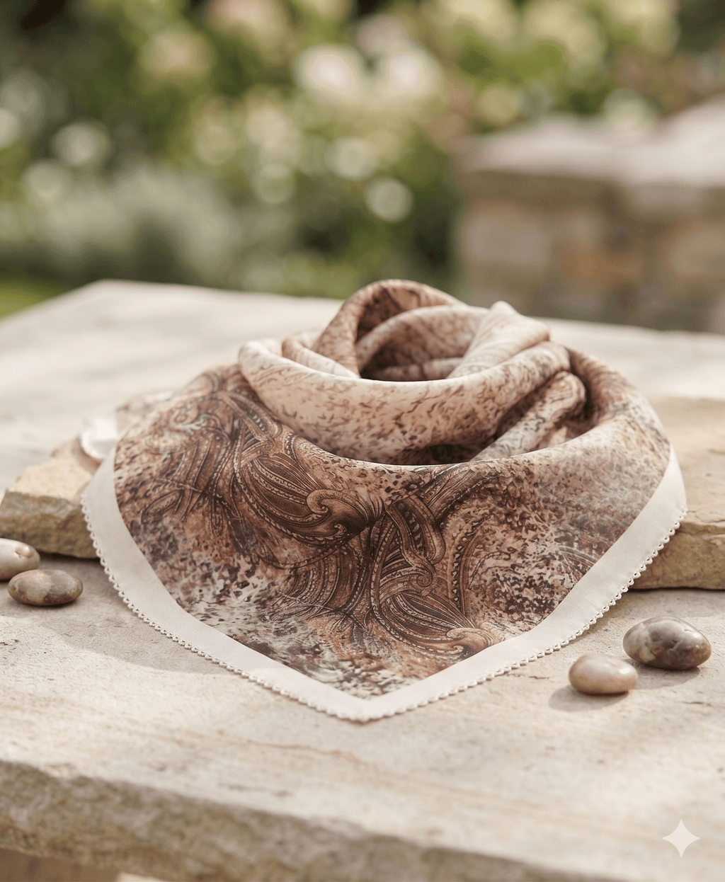Turkish Printed Chiffon Scarf – Luxury Bordered Hijab | North Abaya