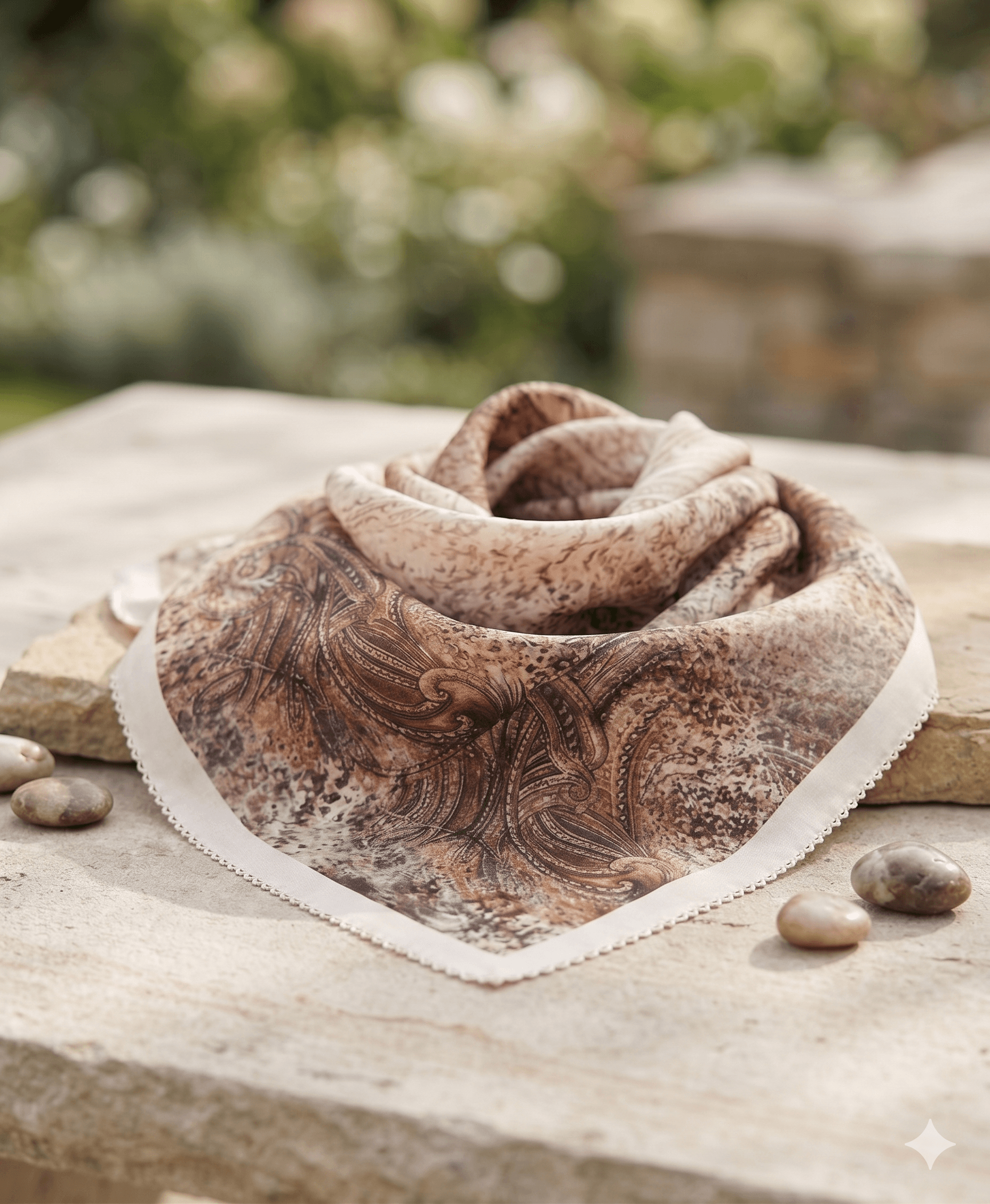 Turkish Printed Chiffon Scarf – Luxury Bordered Hijab | North Abaya