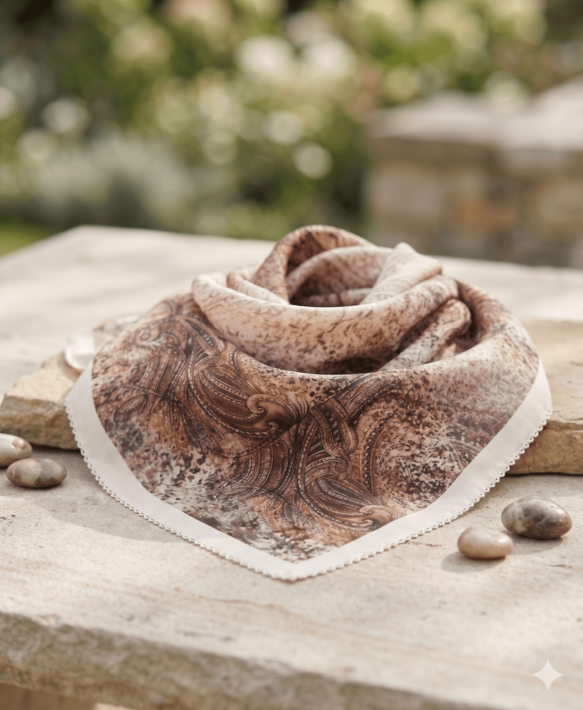 Turkish Printed Chiffon Scarf – Luxury Bordered Hijab | North Abaya