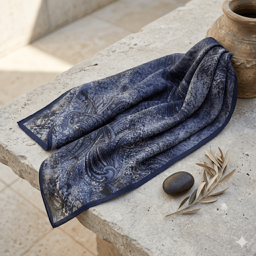 Turkish Printed Chiffon Scarf – Luxury Bordered Hijab | North Abaya